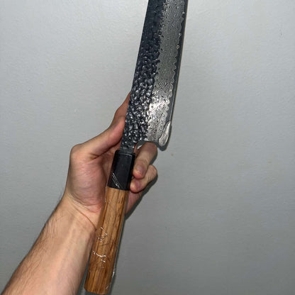 Chef Knife Kiritsuke 8.2" -  VG10 Damascus Steel - Olive Wood Handle