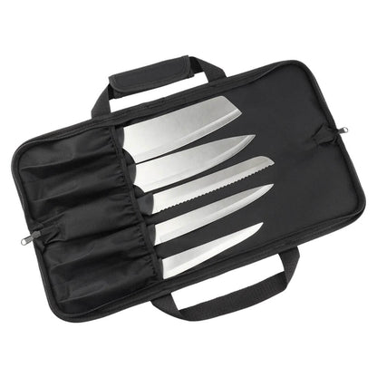 Knife Bag - Wessleco Nylon Knife Roll - 5 Pockets