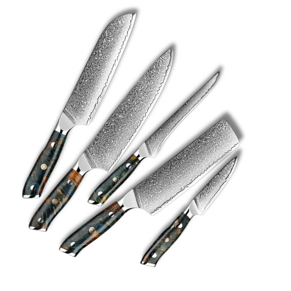Kuhori Damascus Steel Knife Set