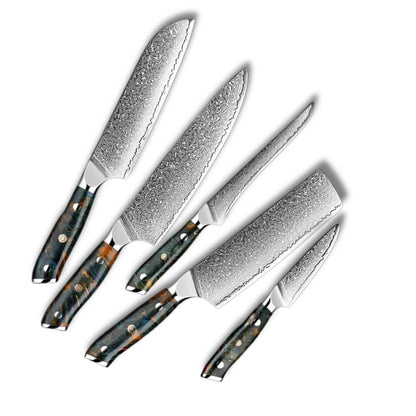 Kuhori Damascus Steel Knife Set
