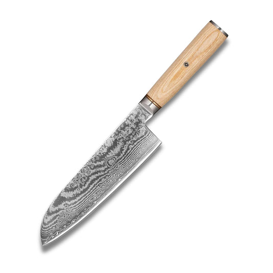 Santoku 7" - SUS 316 Stainless Steel - Oval Pakkawood Handle