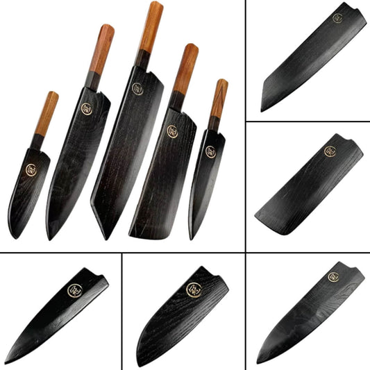 Chef Knife Wooden Guard - Saya with Magnetic Lock